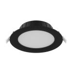 Noxion LED Downlight Hera Plat Inbouw Zwart 9W 900lm 80D - 827-830-840 CCT | 146mm - Zaagmaat 120mm