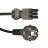 Noxion GST - Compatibel Voedingskabel Zwart - Vrouwlijk + Shuko Europlug - 3m - 3 pole 1,5mm2